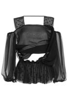 Maison Margiela Maison Margiela Silk Chiffon Blouse With Cut-out Detail - Black
