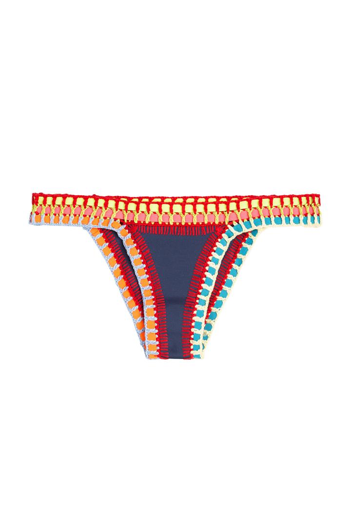 Kiini Kiini Tasmin Bikini Bottoms With Hand Crocheted Trim - Multicolor