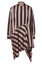 Marques' Almeida Marques' Almeida Striped Asymmetric Mini Dress With Silk