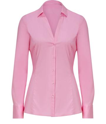 Hugo Light Pastel Pink Stretch Cotton Emna Blouse