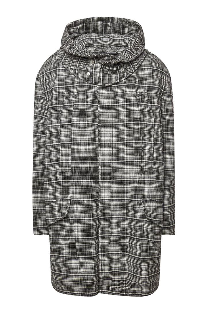 Raf Simons Raf Simons Printed Oversized Parka With Wool And Patches