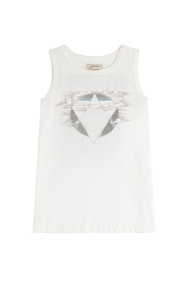 Current/elliott The Muscle Tee Printed Cotton Tank