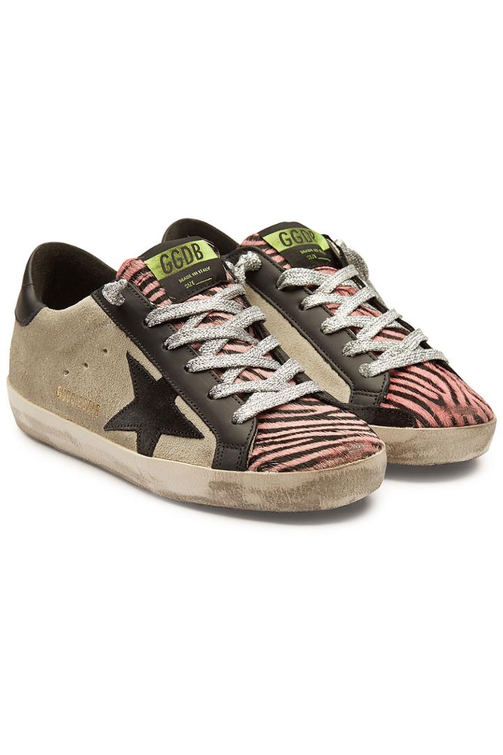 Golden Goose Deluxe Brand Golden Goose Deluxe Brand Super Star Sneakers With Suede, Leather And Calf Hair