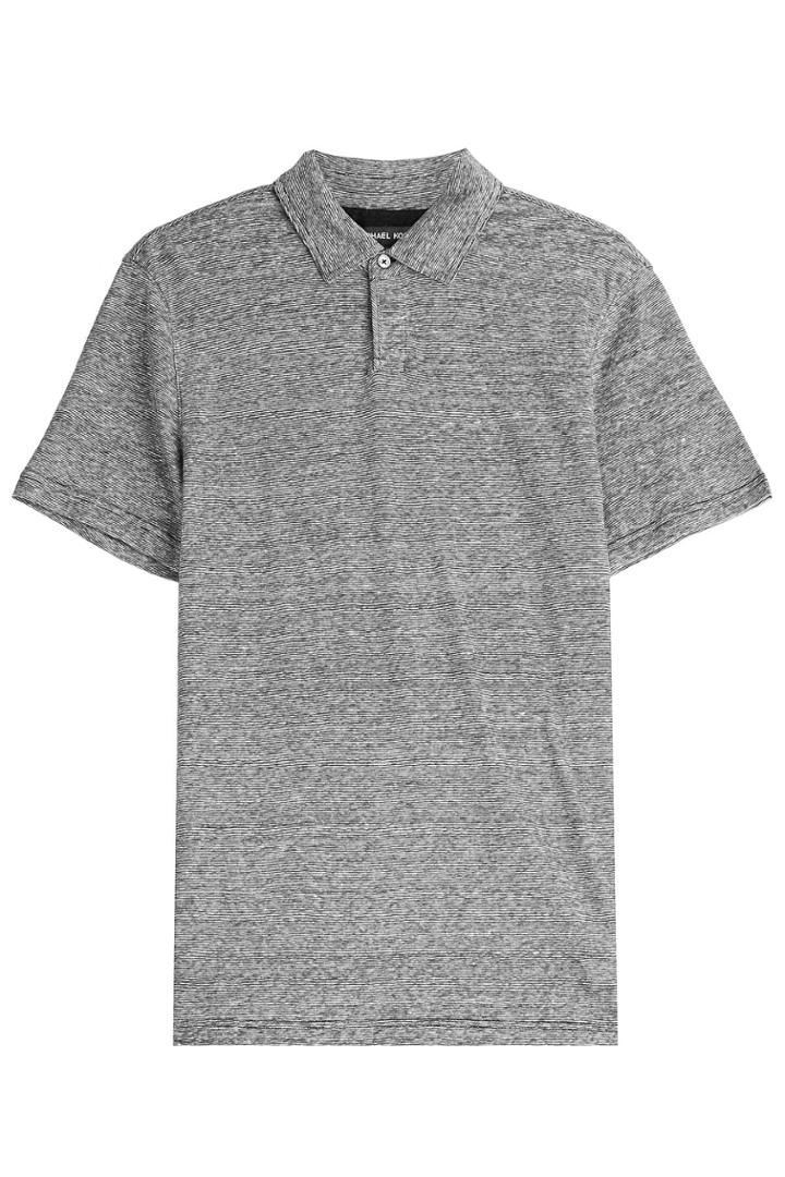 Michael Kors Collection Michael Kors Collection Linen-cotton Polo Shirt - Black