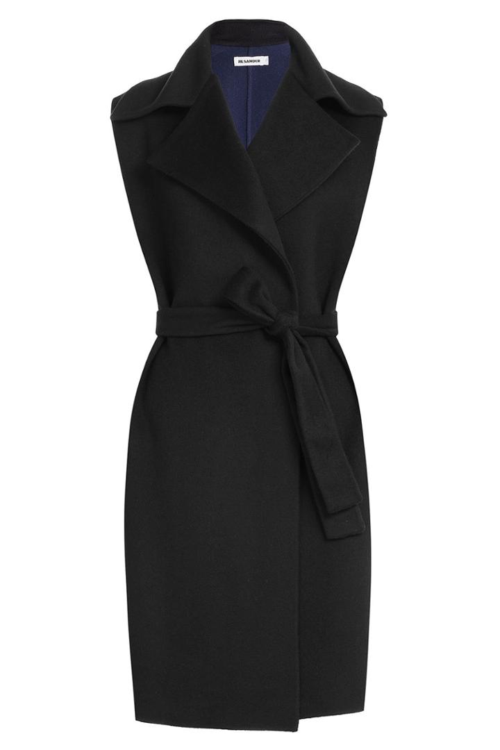 Jil Sander Jil Sander Long Wool Vest - Blue