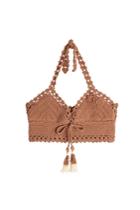 She Made Me She Made Me Crochet Bikini Top With Tassels