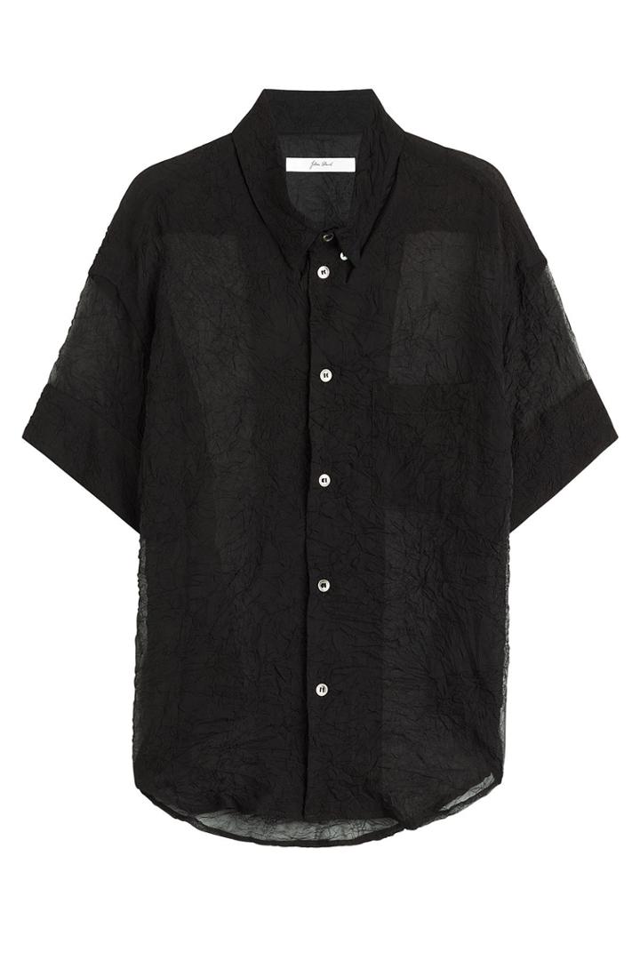 Julien David Julien David Sheer Silk Blend Blouse