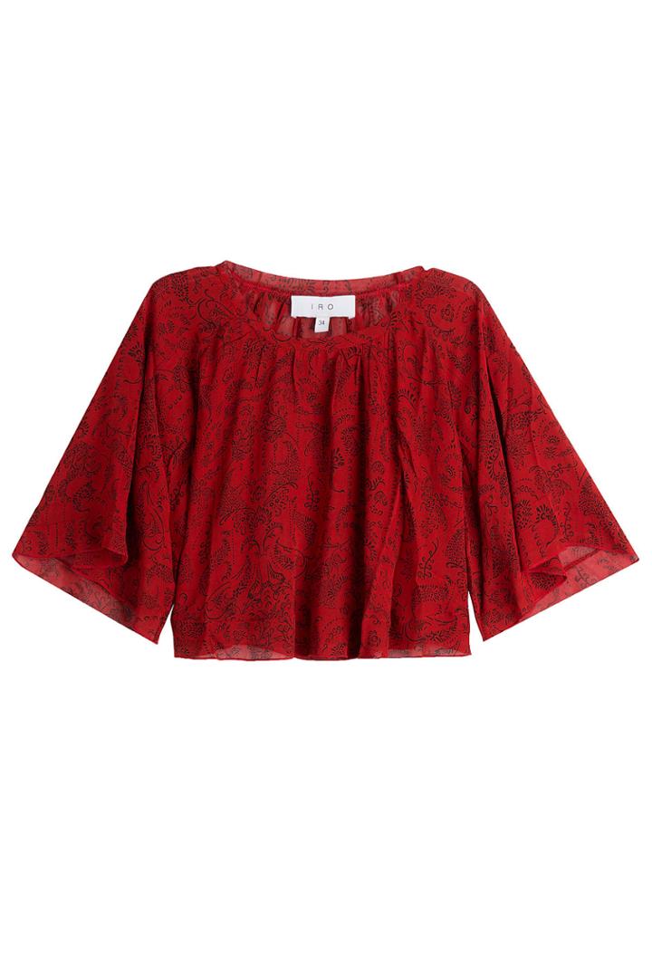 Iro Iro Printed Cropped Top - Red