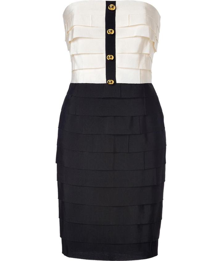 Moschino Two-tone Strapless Dress