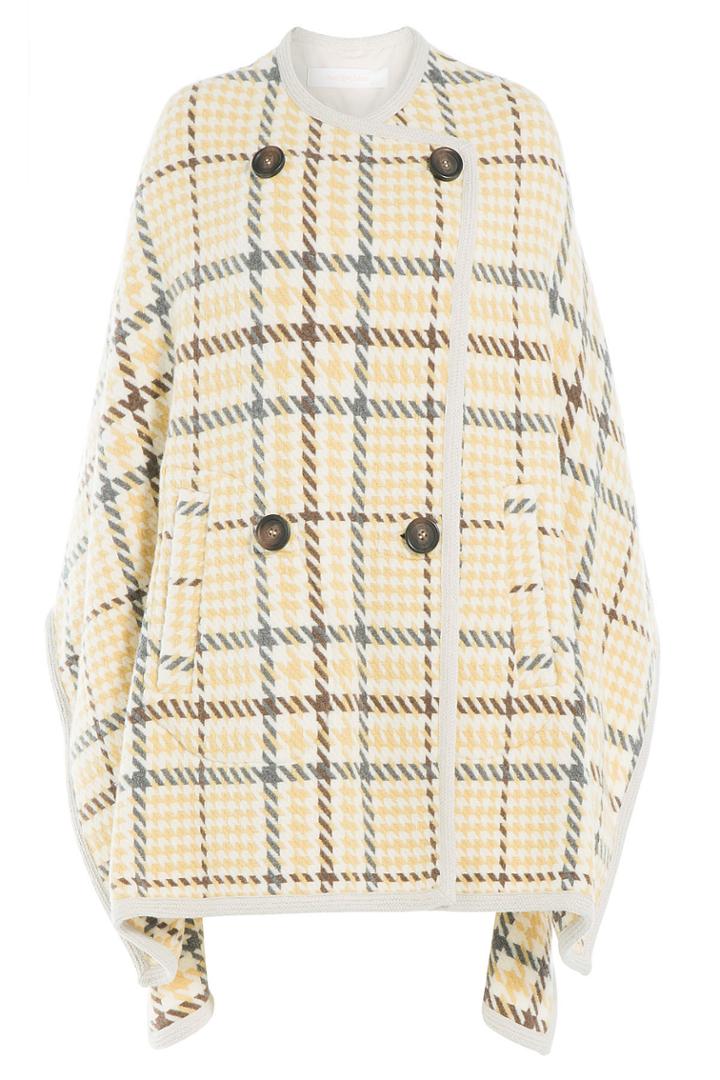 See By Chloé See By Chloé Wool Plaid Poncho - Multicolor