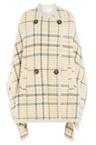 See By Chloé See By Chloé Wool Plaid Poncho - Multicolor