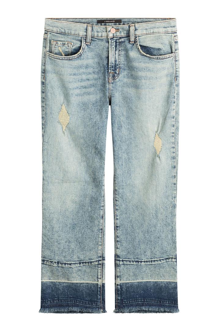 J Brand J Brand Cropped Jeans With Distressed Detail - Blue