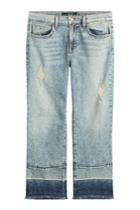 J Brand J Brand Cropped Jeans With Distressed Detail - Blue