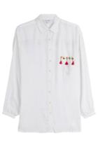 Ondademar Ondademar Tassel And Stud Embellished Shirt - White