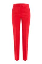 Boutique Moschino Boutique Moschino Tapered Wool Pants - Red
