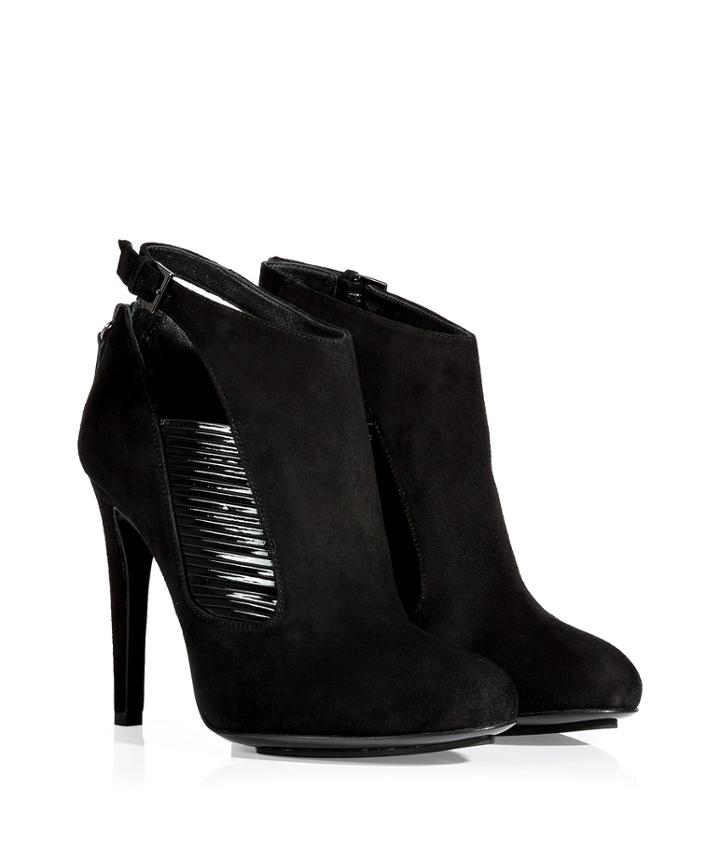Burak Uyan Black Suede Cut-out Booties