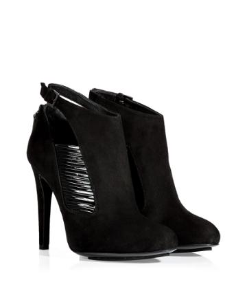 Burak Uyan Black Suede Cut-out Booties