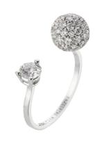 Delfina Delettrez Delfina Delettrez 18kt White Gold Sphere Ring With White Diamonds - Silver