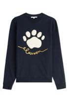 Carven Carven Cotton Sweatshirt With Embroidered Logo - Blue
