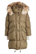 Burberry Burberry Quilted Down Jacket With Fur-trimmed Hood And Knit Cuffs
