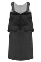 Maison Margiela Maison Margiela Silk-blend Sheer Panel Cocktail Dress - Black