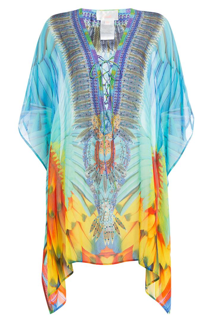 Camilla Camilla Embellished Silk Tunic Dress