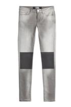 Karl Lagerfeld Karl Lagerfeld Skinny Jeans With Coated Knees - Grey