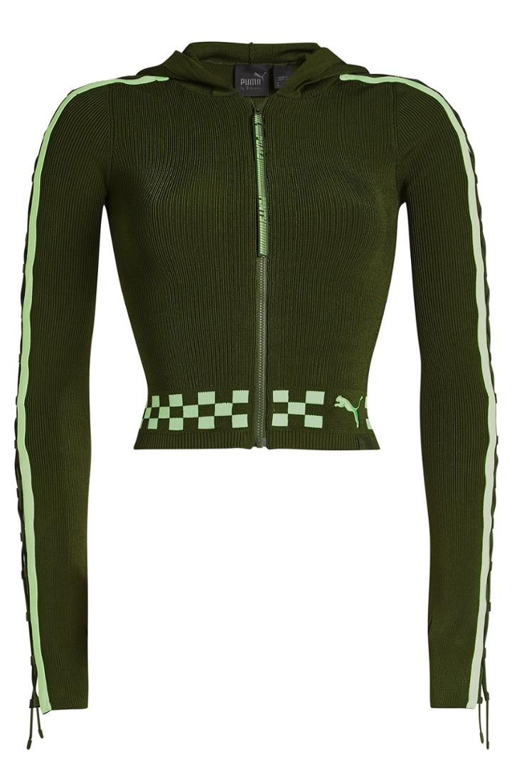 Fenty Puma By Rihanna Fenty Puma By Rihanna Lace Sleeve Zipped Hoody