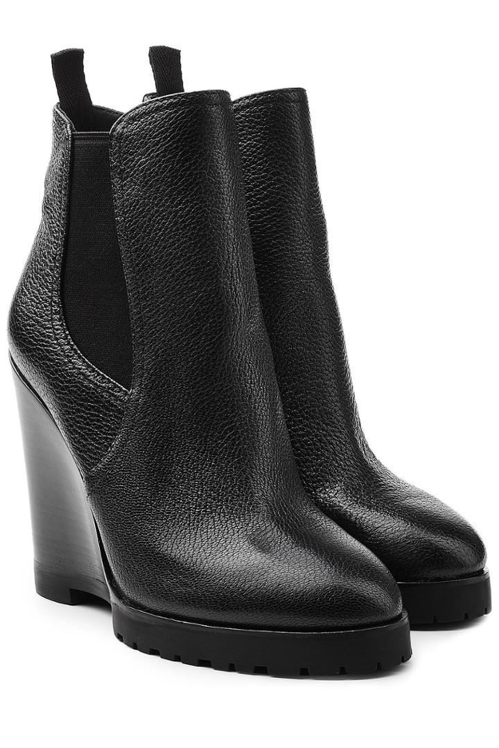 Michael Michael Kors Michael Michael Kors Textured Leather Wedge Ankle Boots