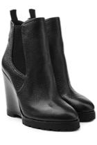 Michael Michael Kors Michael Michael Kors Textured Leather Wedge Ankle Boots