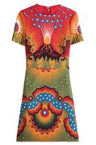 Valentino Valentino Volcano Virgin Wool Dress With Silk