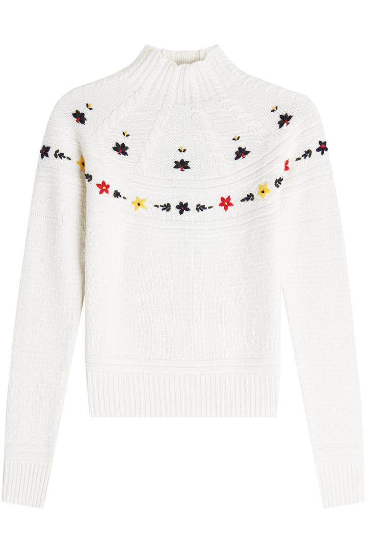 Autumn Cashmere Autumn Cashmere Embroidered Pullover With Cashmere And Wool