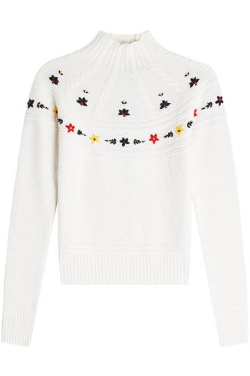 Autumn Cashmere Autumn Cashmere Embroidered Pullover With Cashmere And Wool