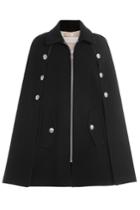See By Chloé See By Chloé Wool Cape With Embossed Buttons - Black