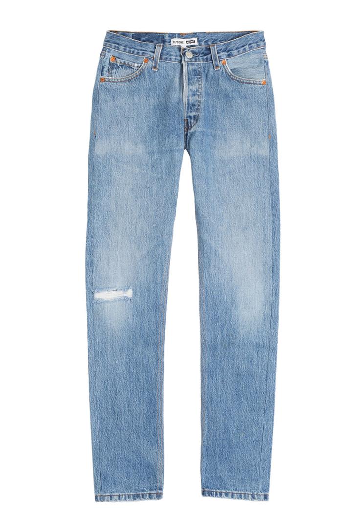 Re/done Re/done Straight Skinny Jeans - Blue