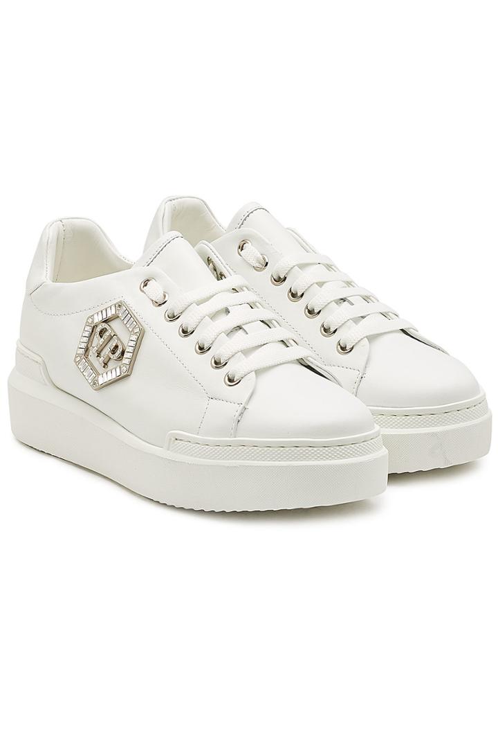 Philipp Plein Philipp Plein Leather Sneakers With Crystals