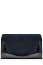 Diane Von Furstenberg Diane Von Furstenberg Patent Leather Clutch With Suede