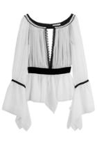 Emilio Pucci Emilio Pucci Silk Blouse With Lace - White