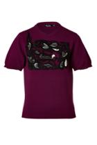 Marios Schwab Marios Schwab Lace/metal Cashmere Pullover In Beetroot - Red
