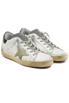 Golden Goose Golden Goose Super Star Leather Sneakers With Swarovski Crystals