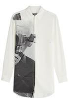 Karl Lagerfeld Karl Lagerfeld Printed Silk Shirt
