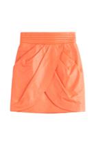 Balmain Balmain Leather Skirt - Orange