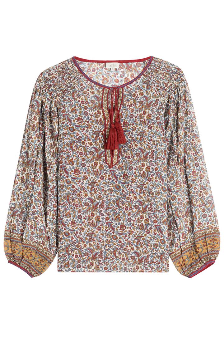 Talitha Talitha Printed Silk Tunic Blouse