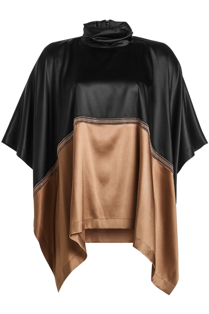 Brunello Cucinelli Brunello Cucinelli Silk Cape Top