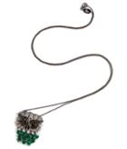 Nikos Koulis Black Rhodium Owl Pendant Necklace