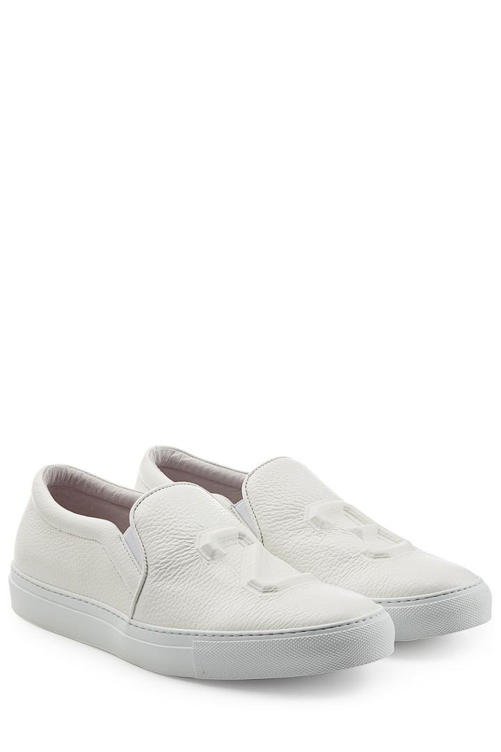 Joshua Sanders Joshua Sanders Leather Slip On Sneakers - White