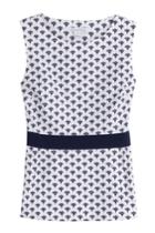 Diane Von Furstenberg Diane Von Furstenberg Stretch Cotton Printed Sleeveless Top - None