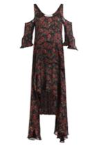 Iro Iro Printed Silk Dress With Cut-out Shoulders - Florals
