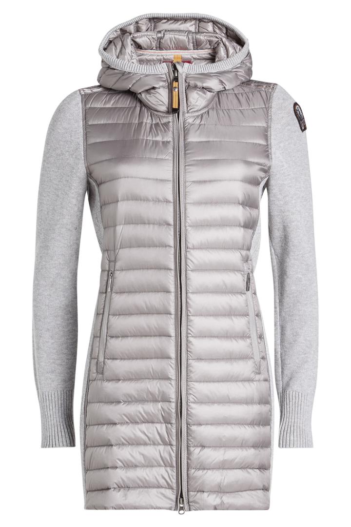 Parajumpers Parajumpers Down Filled Coat With Knit Sleeves