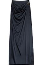 Roberto Cavalli Roberto Cavalli Silk Maxi Skirt With Snake Embellishment